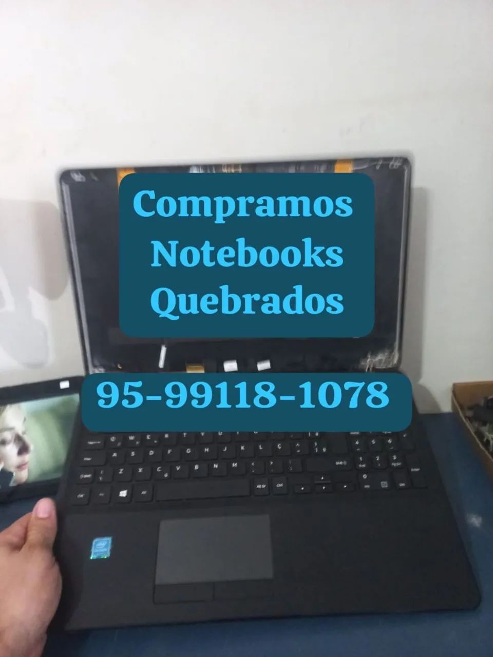 Laptop queimado, notebook quebrado 95- *