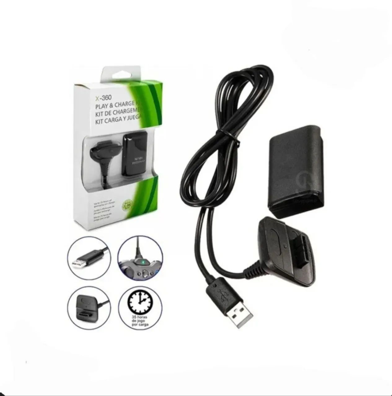 KIT BATERIA + USB XBOX 360