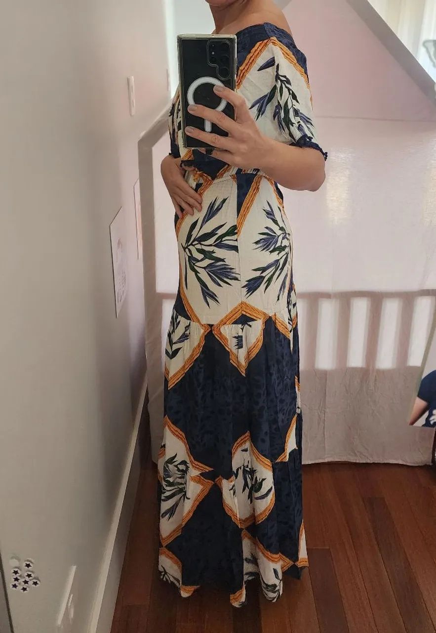 Vestido longo estampado en viscose, Forum - Foto 3