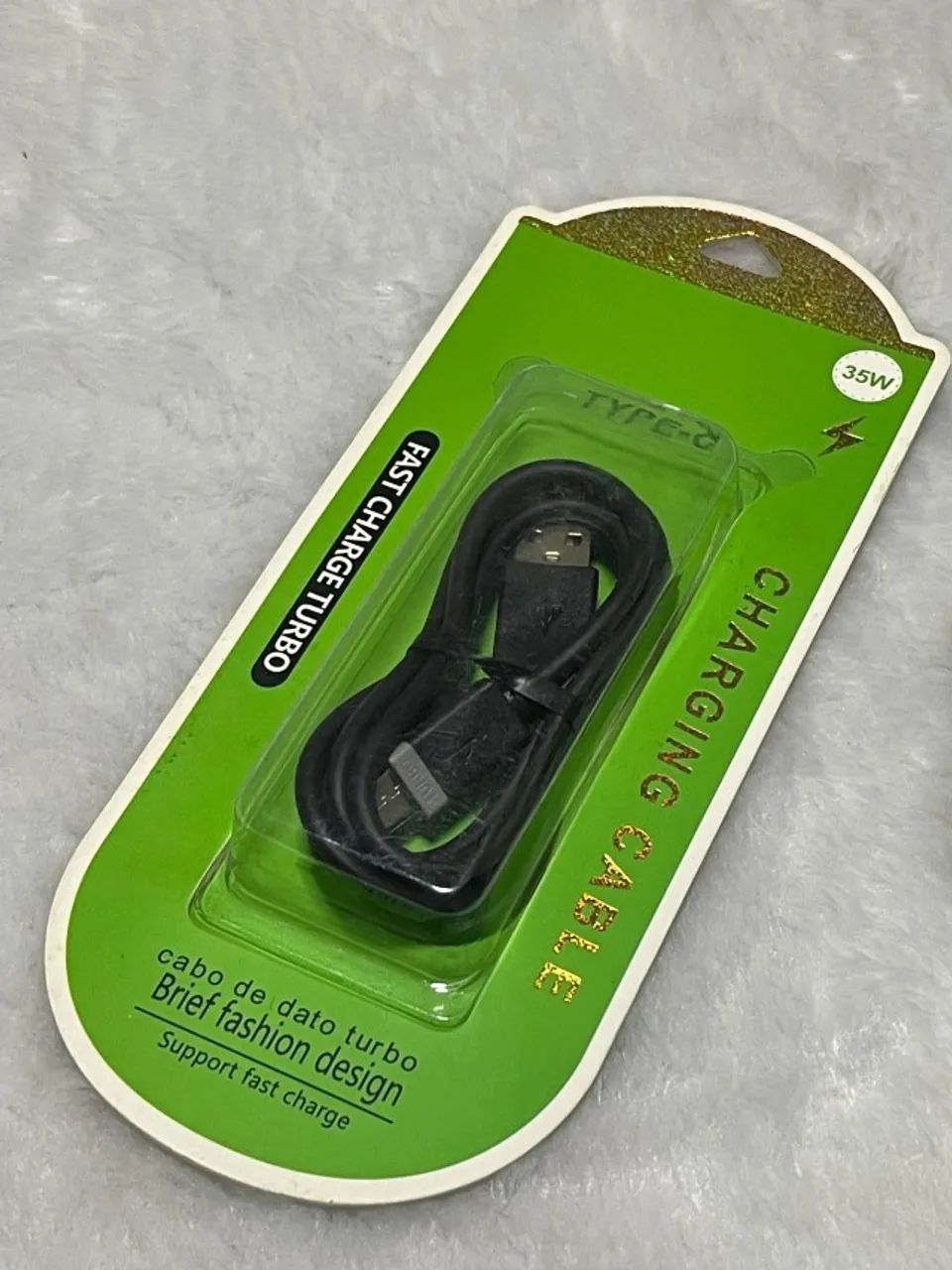Cabo Tipo C USB A Fast Charge 35W Transferência de Dados e Carga Rápida