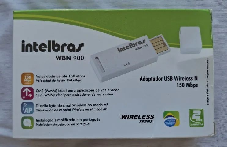 Adaptador Usb Wifi Wireless Intelbras N150 - Wbn900 - Foto 4