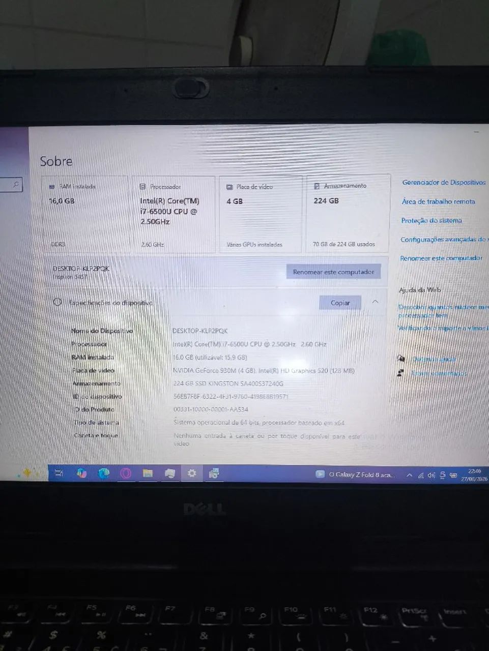 notebook Dell Inspiron 14 5457  - Foto 3