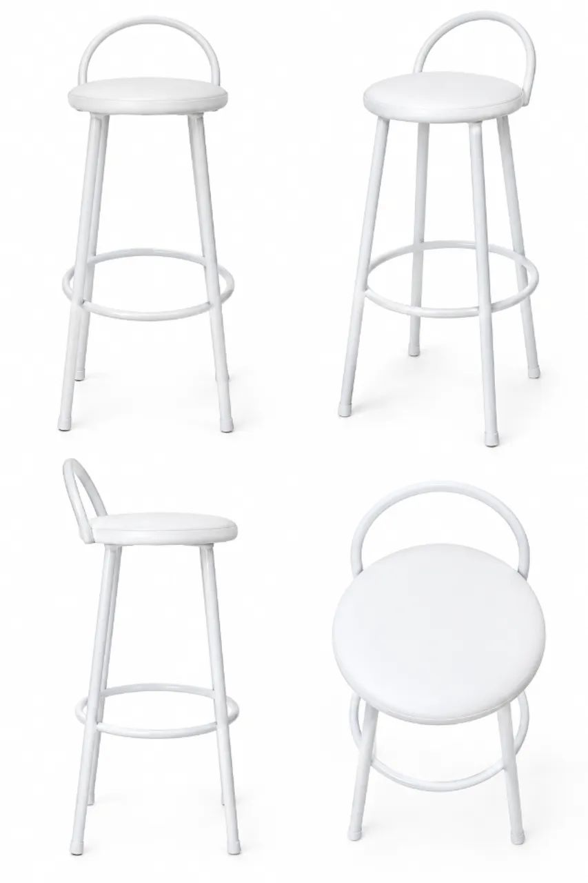 Banqueta De Ferro Encosto Baixo