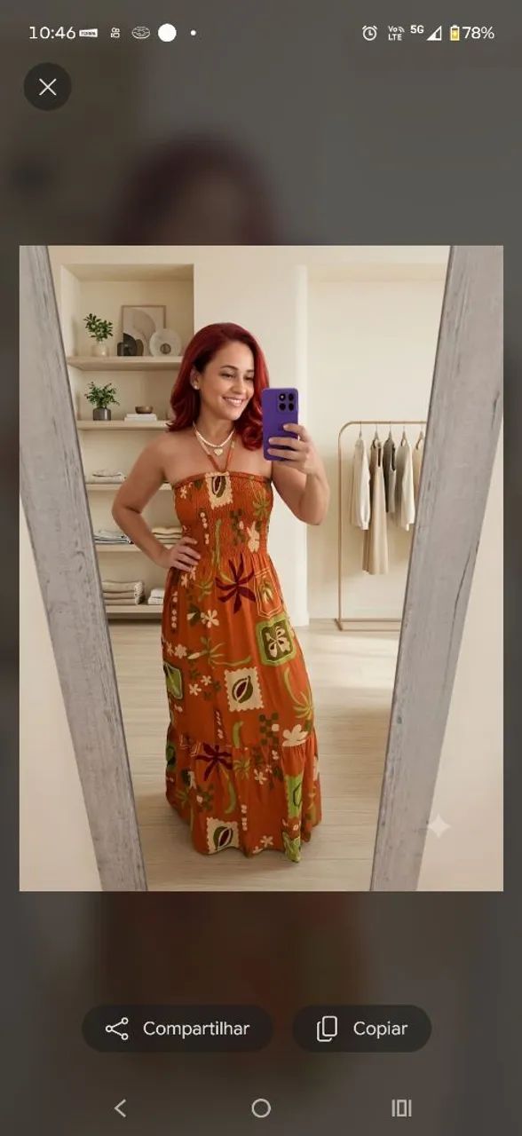 Vestido longo estampado - Foto 4