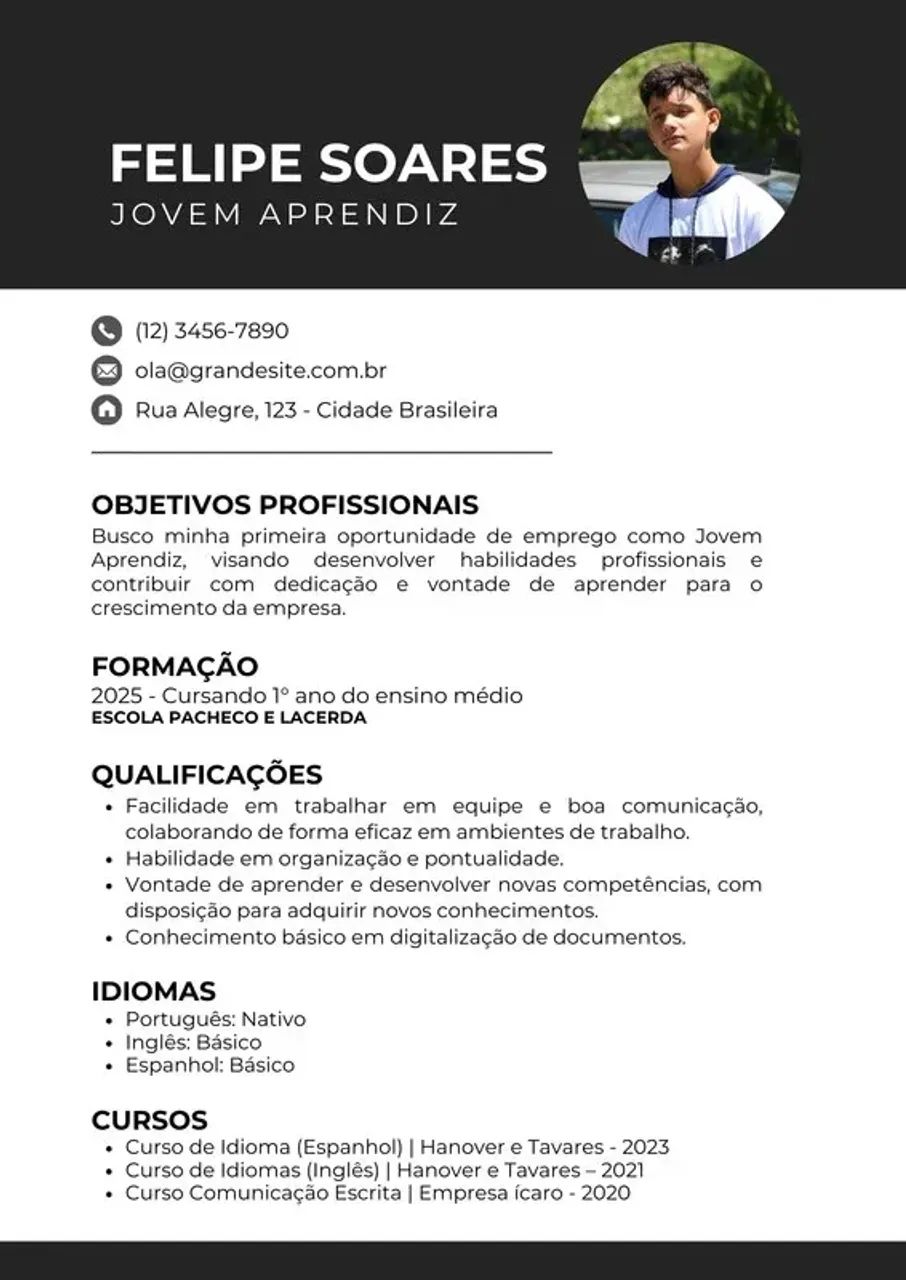 Criação de Curriculo em PDF online R$ 5,00