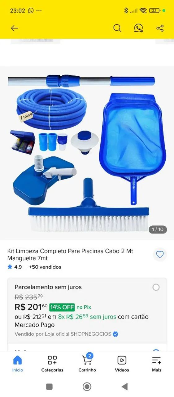 Piscina Intex 6700 litros com Bomba e produtos. - Foto 5