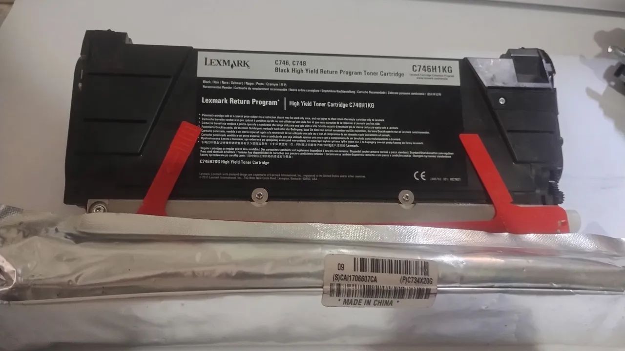 Toner Lex 748 e drum cilindro preto 