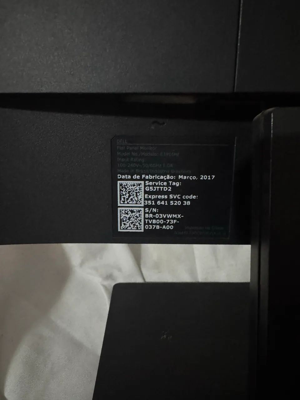 Monitor Dell Hd Vga Displayport 19 Widescreen E1916hf - Foto 3