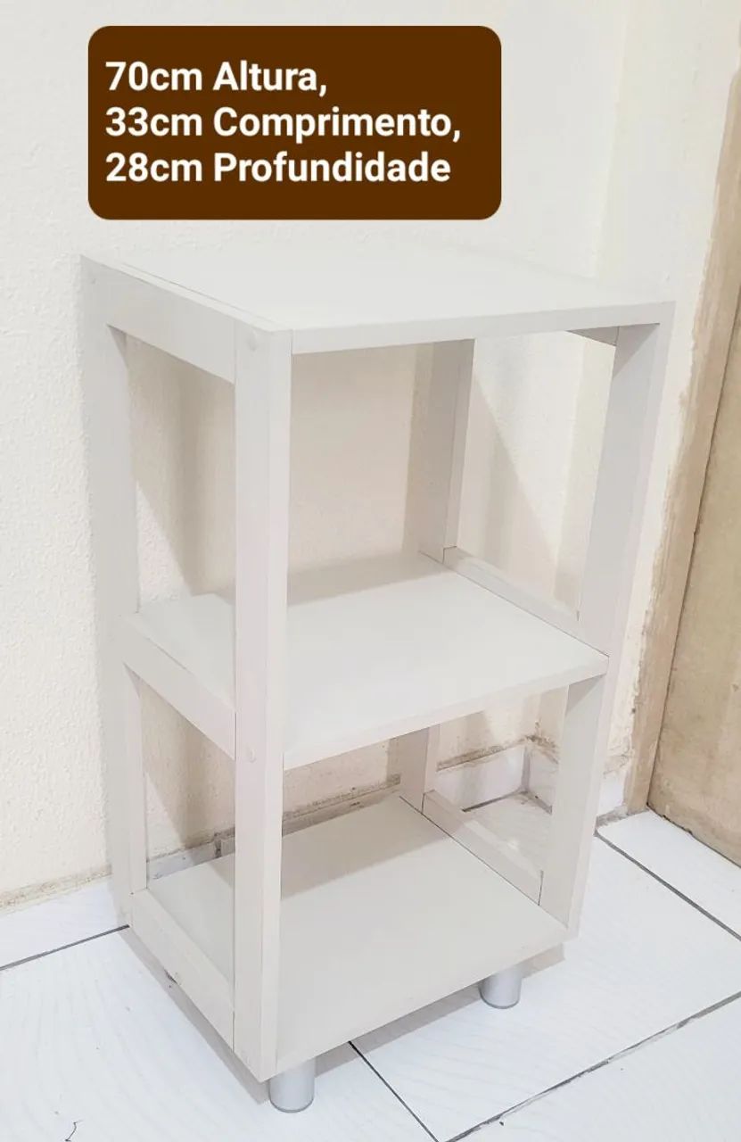Mesinha Multiuso em MDF Cinza. - Foto 5