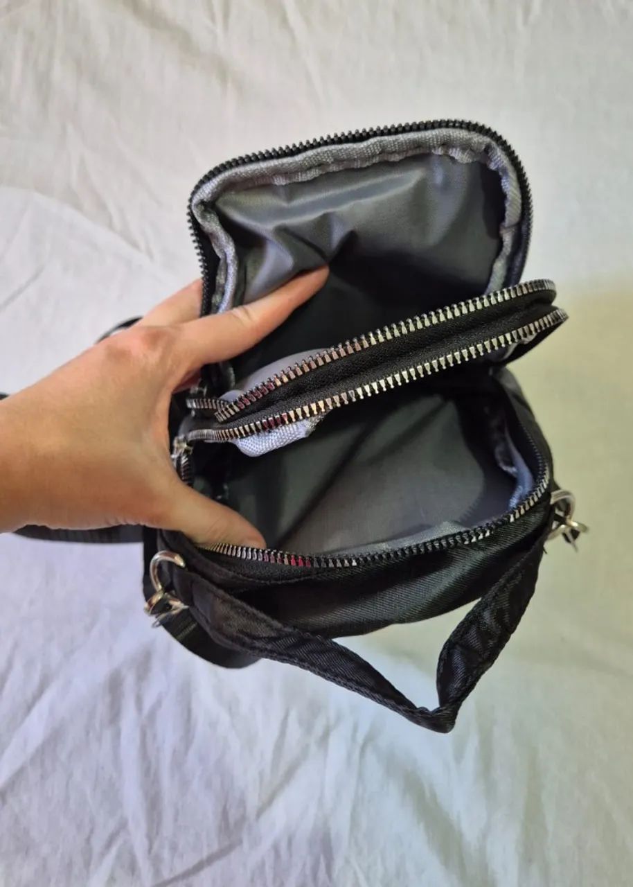 Bolsa pequena transversal preta nova - Foto 5