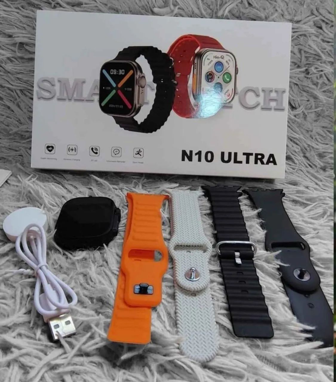 Smartwatch n10 ultra + pulseiras