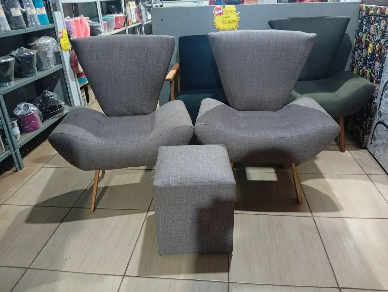 PROMOÇÃO KIT POLTRONA SUEDE  - Foto 2