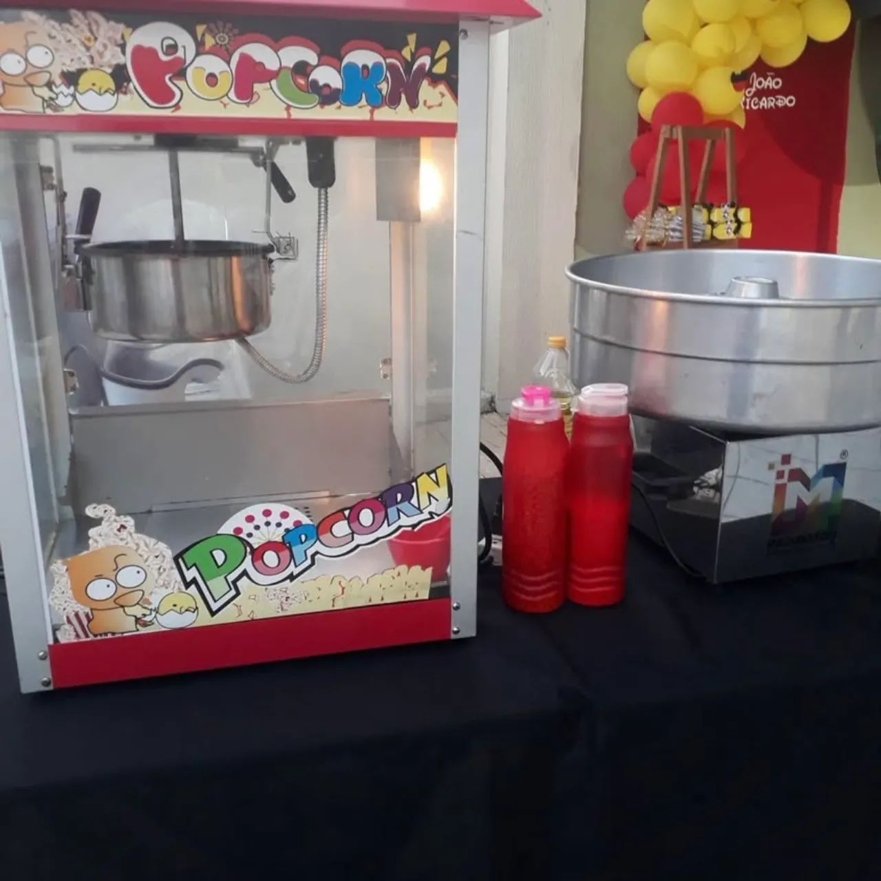 Algodão doce e pipoca 