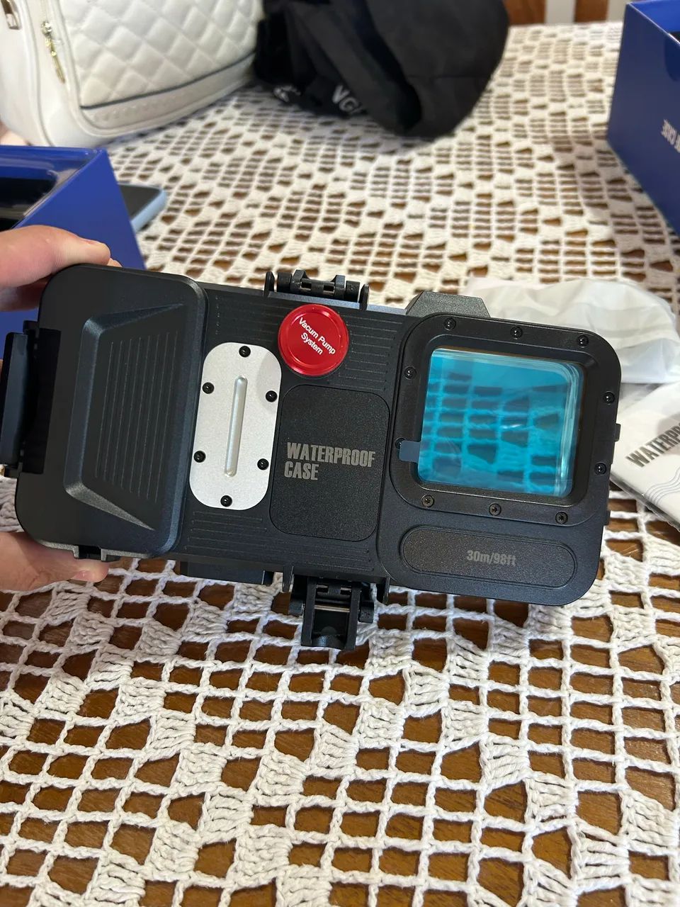 Caixa Estanque Celular Iphone Samsung Bluetooth Case a Prova dagua Waterproof Profissional - Foto 4