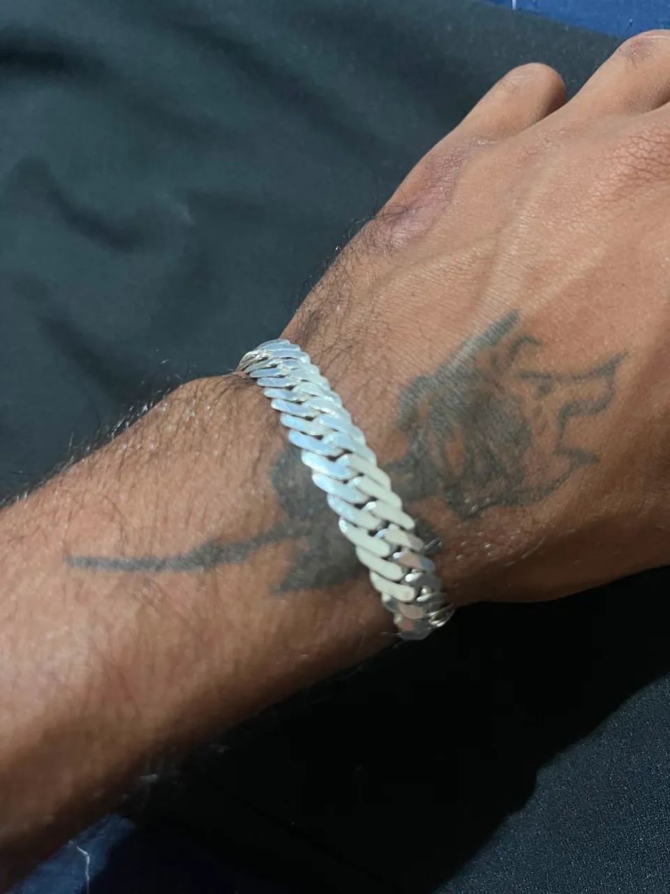 Pulseira de prata 10mm  - Foto 3