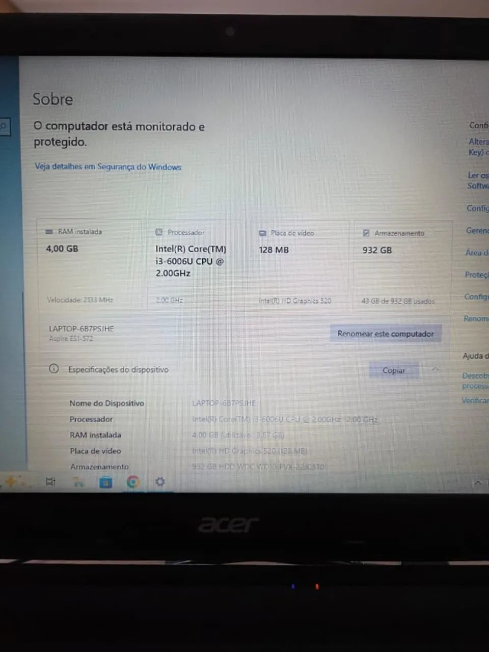 Notebook Acer i3  - Foto 3