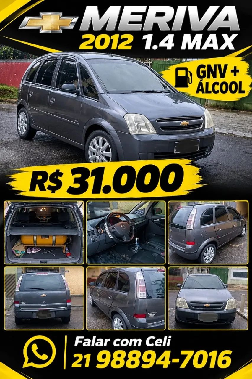 Chevrolet Meriva Meriva Maxx 1.4 MPFI 8V ECONOFLEX 5p 2012
