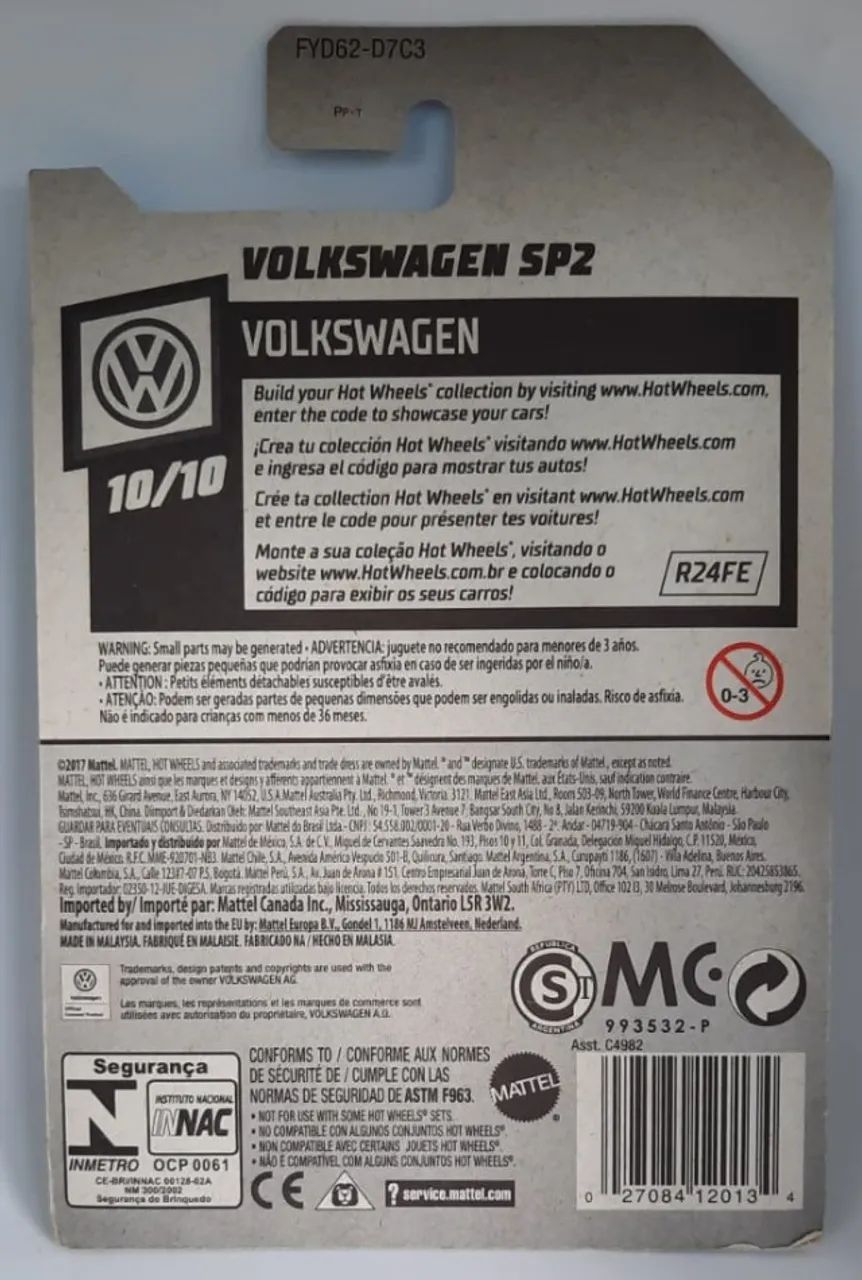 Hot Wheels Volkswagen SP2 Amarelo - 2017 - Foto 2