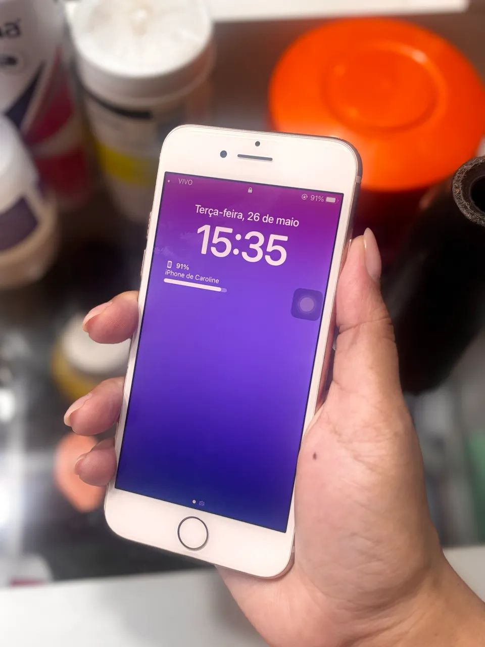 VENDO IPHONE 8 USADO/FUNCIONANDO PERFEITAMENTE. - Foto 2
