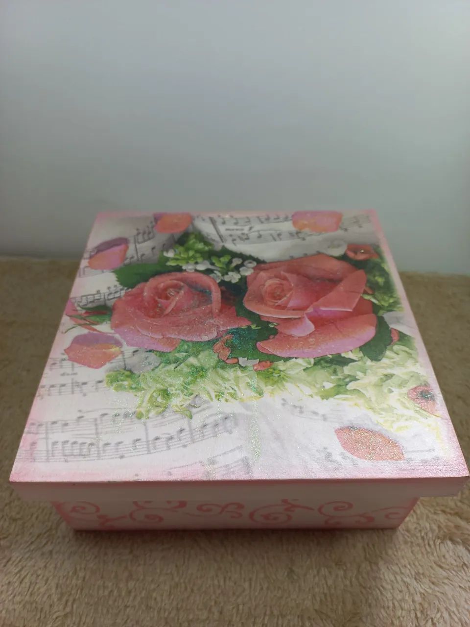 Caixa MDF rosas - Foto 2
