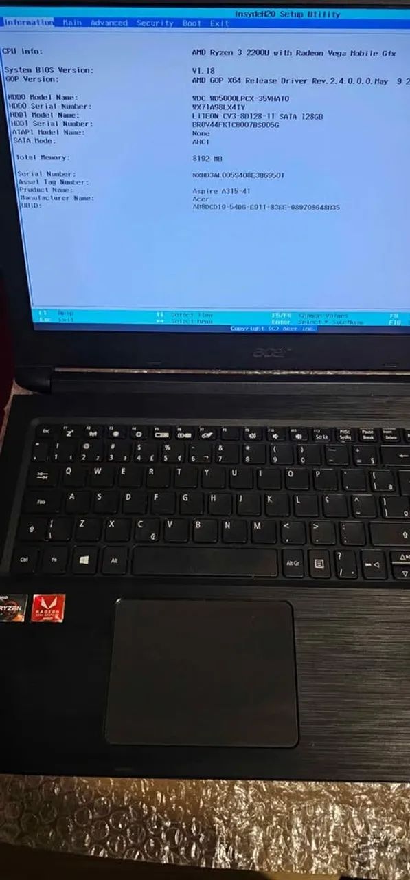 Notebook Acer,  Ryzen ,ssd , 8gb memória - Foto 2