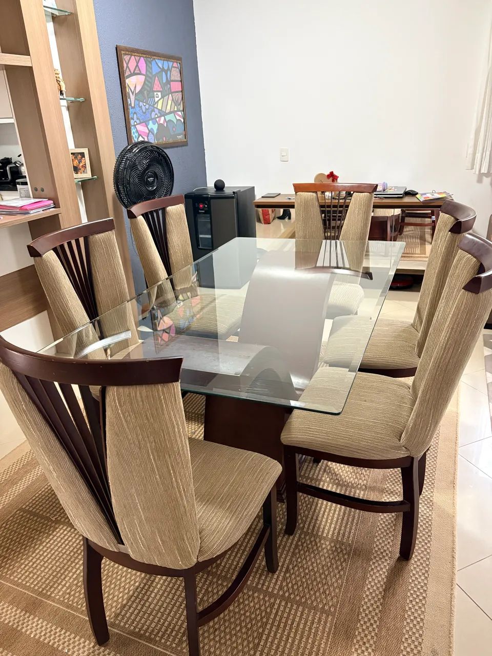 Mesa de Jantar com 6 Cadeiras - 1,80 x 1,00 m
