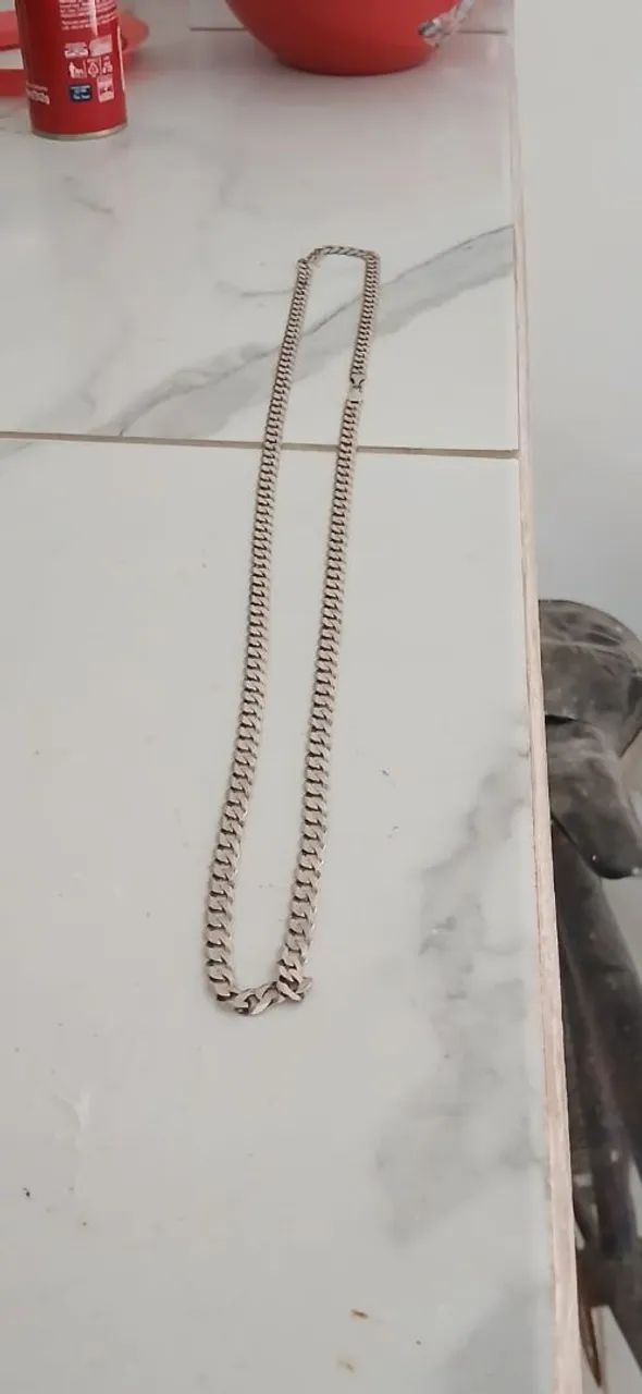 Vendo corda de prata 7MM e 90 cm