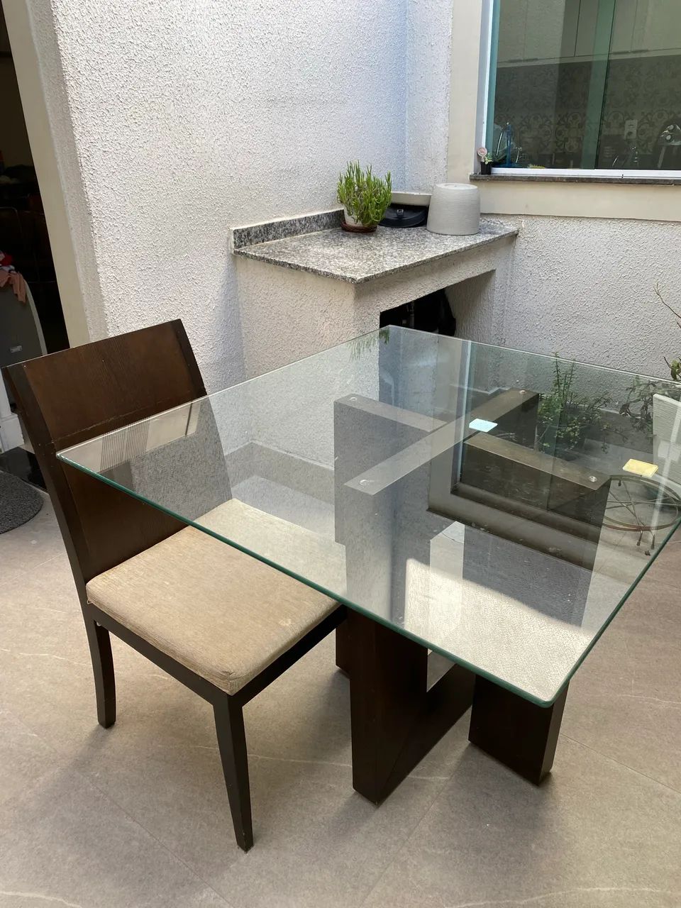 Mesa de vidro 04 lugares  - Foto 2