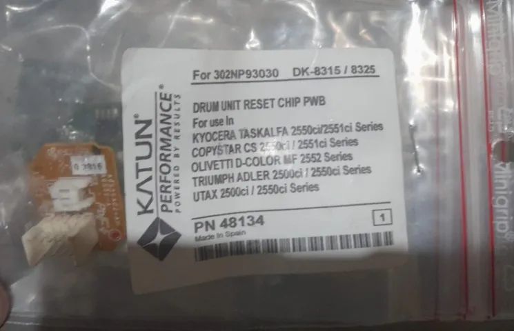 302NP93030* Drum Unit reset CHIP PWB ( 4 PEÇAS) REF 01077 