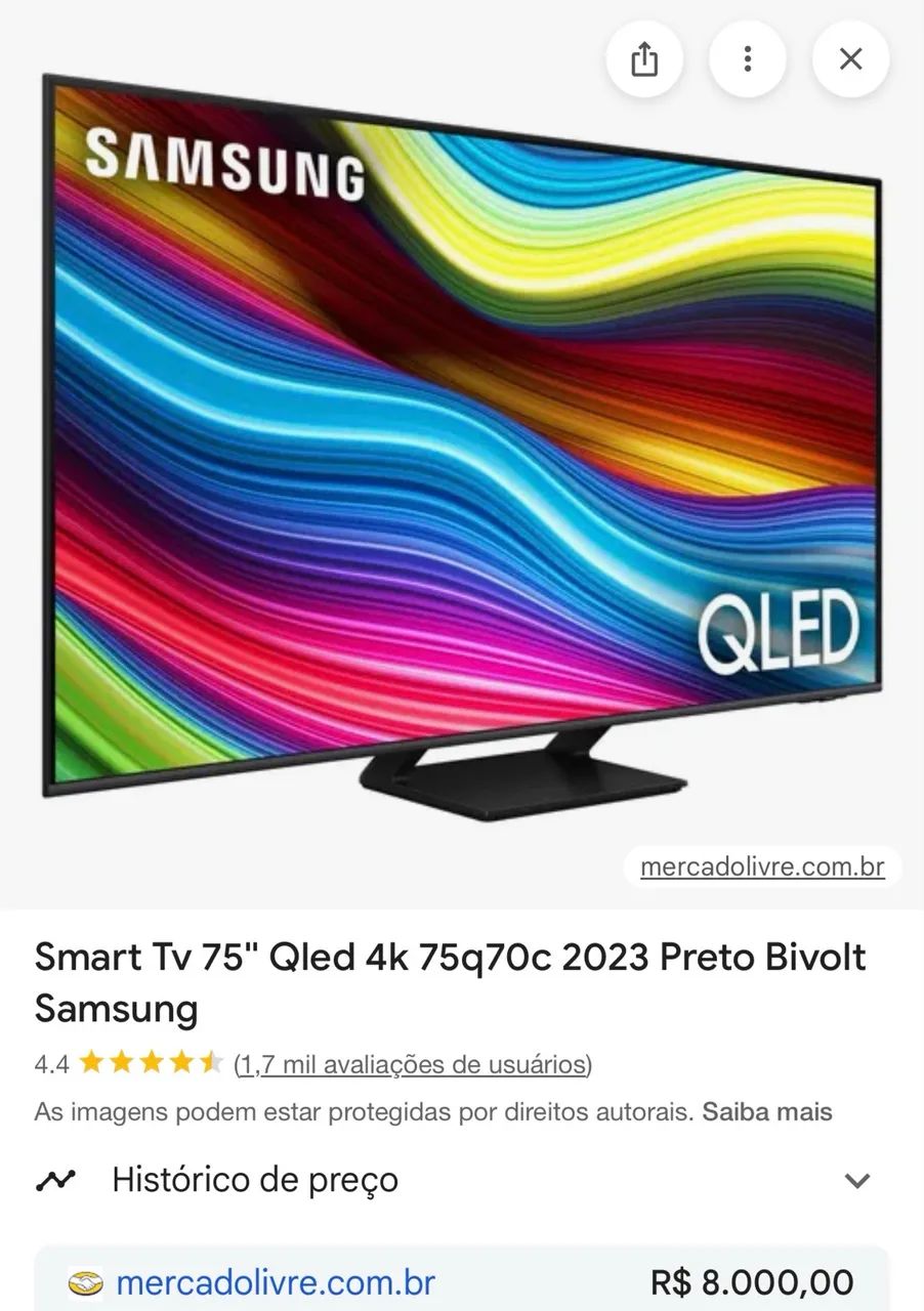 smart tv 75 qled samsung  - Foto 4