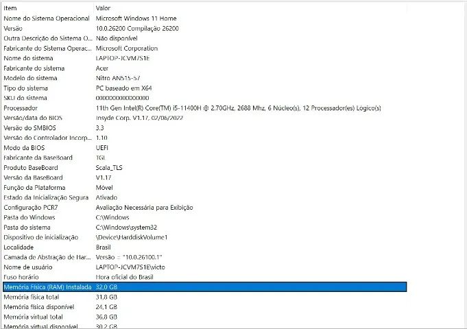 Notebook Gamer Acer Nitro 5 AN515-57 - Foto 5