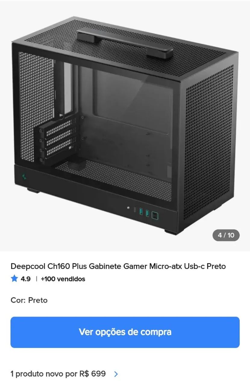 Gabinete Ch 160 Plus MIni e Micro atx - Foto 4