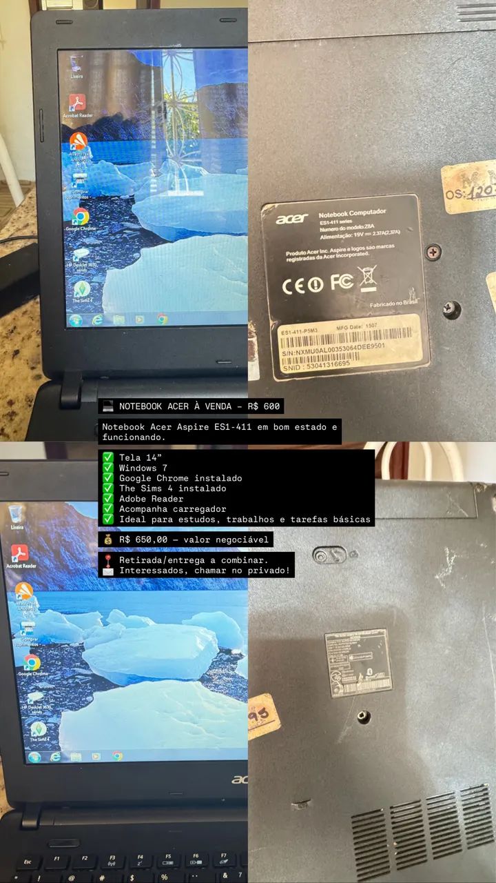 Noteboook ACER $500 - Foto 2
