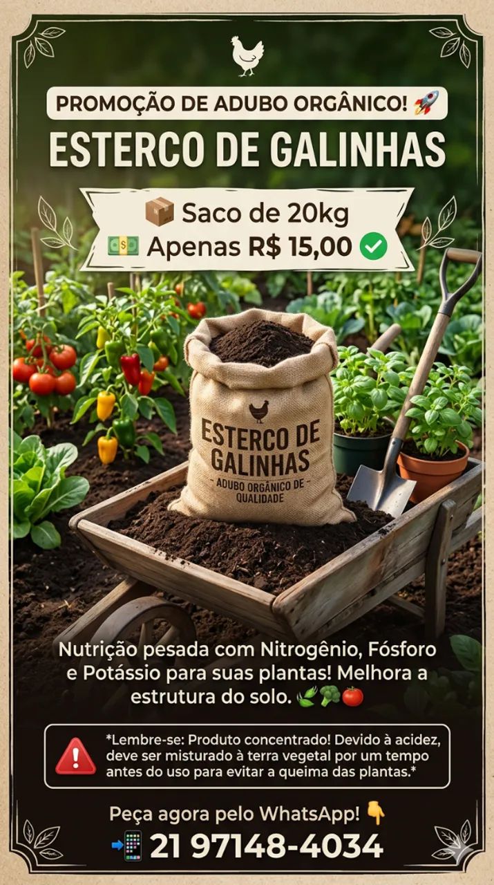 Esterco de galinha 