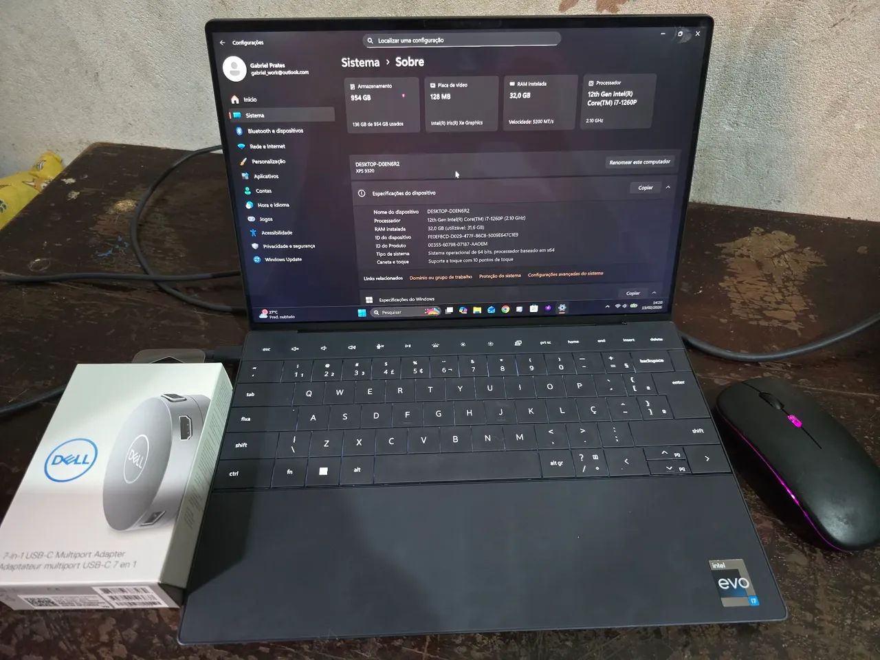 Dell XPS13 9320 - 32Gb -  Tela 3.5K touch - 1Tb - Windows 11 Pro - Foto 2