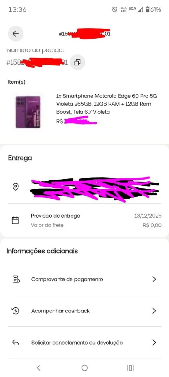 Motorola Edge 60 PRO Violeta 256GB, 12RAM + 12RAM Boost  - Foto 5