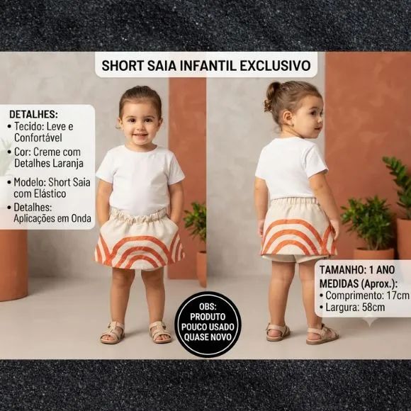 Short Saia Infantil