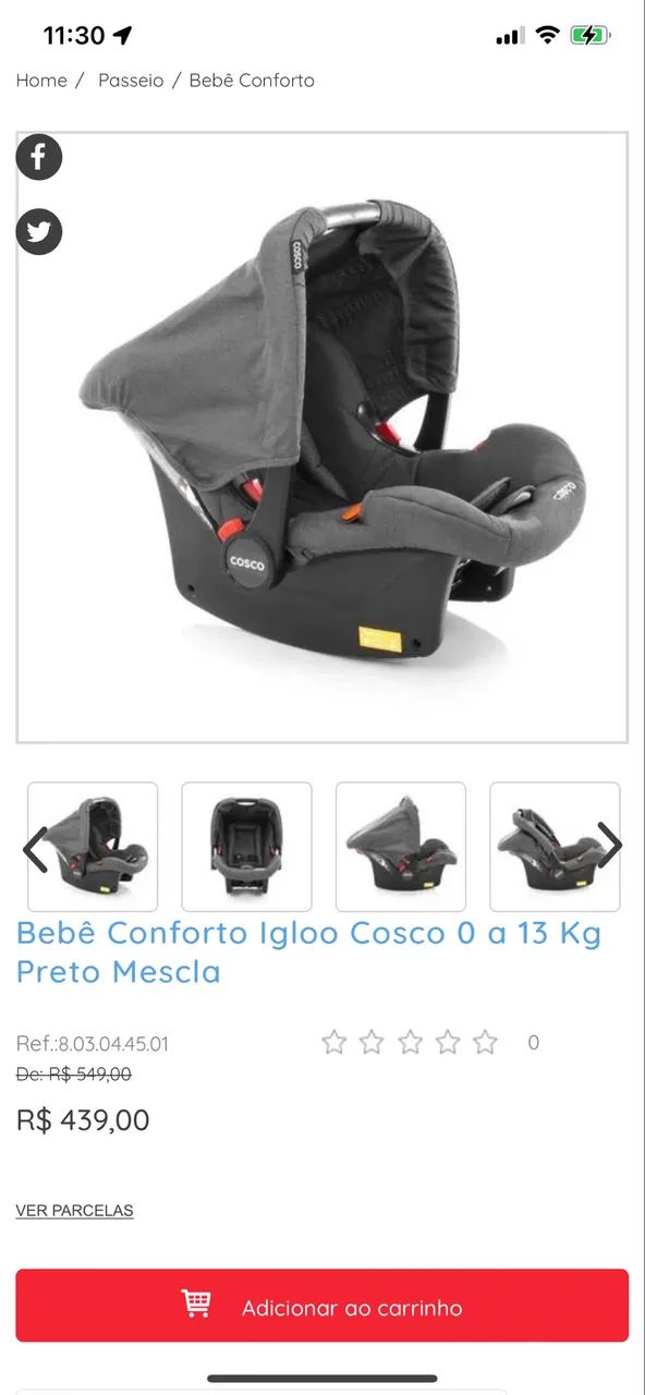 Bebê conforto Cosco 
