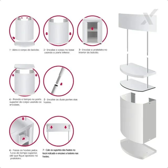 BALCÃO PROMOCIONAL DEGUSTAÇÃO PDV 81X200CM - Foto 2
