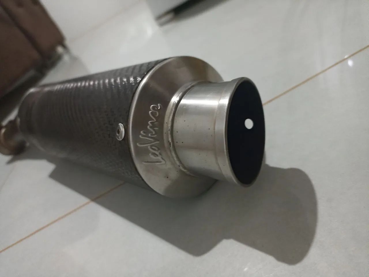 Escapamento esportivo Leo vince fibra de carbono  - Foto 2