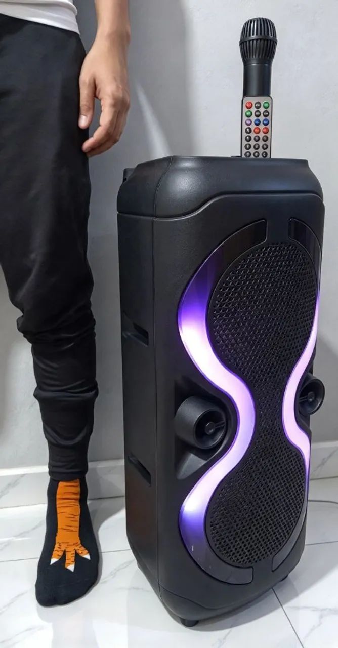Caixa de som Bluetooth com rádio FM 1500e PMPO  - Foto 4