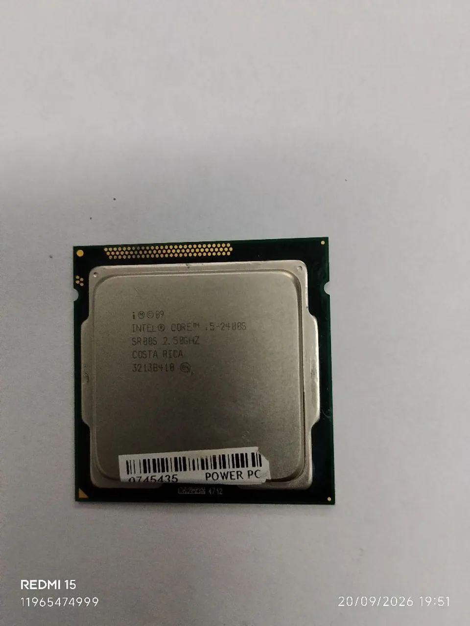 Processador intel i5 - 2400S 