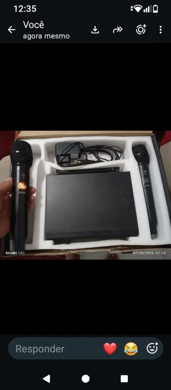 Vendo ou troco microfone kadoski digital novo  - Foto 3