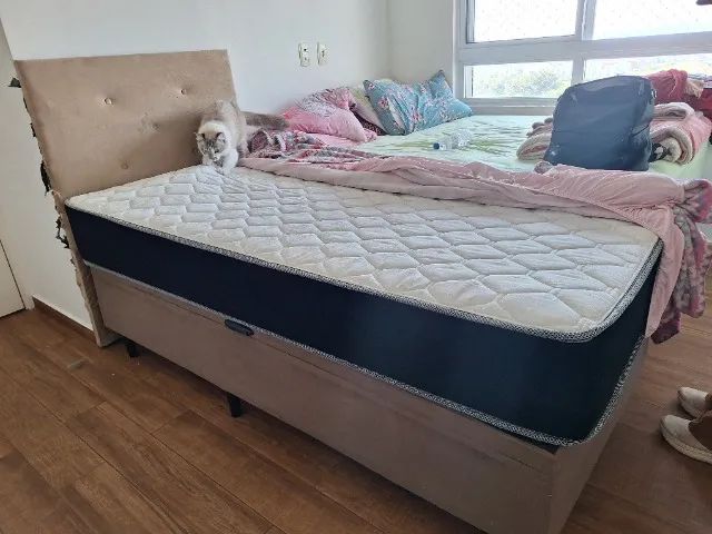 Cama Solteiro com Box Baú