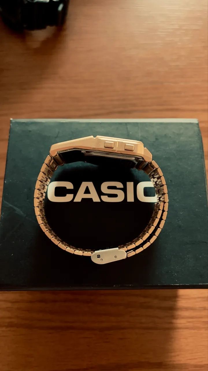 RELÓGIO CASIO DATABANK DBC-611c Dourado - Foto 3