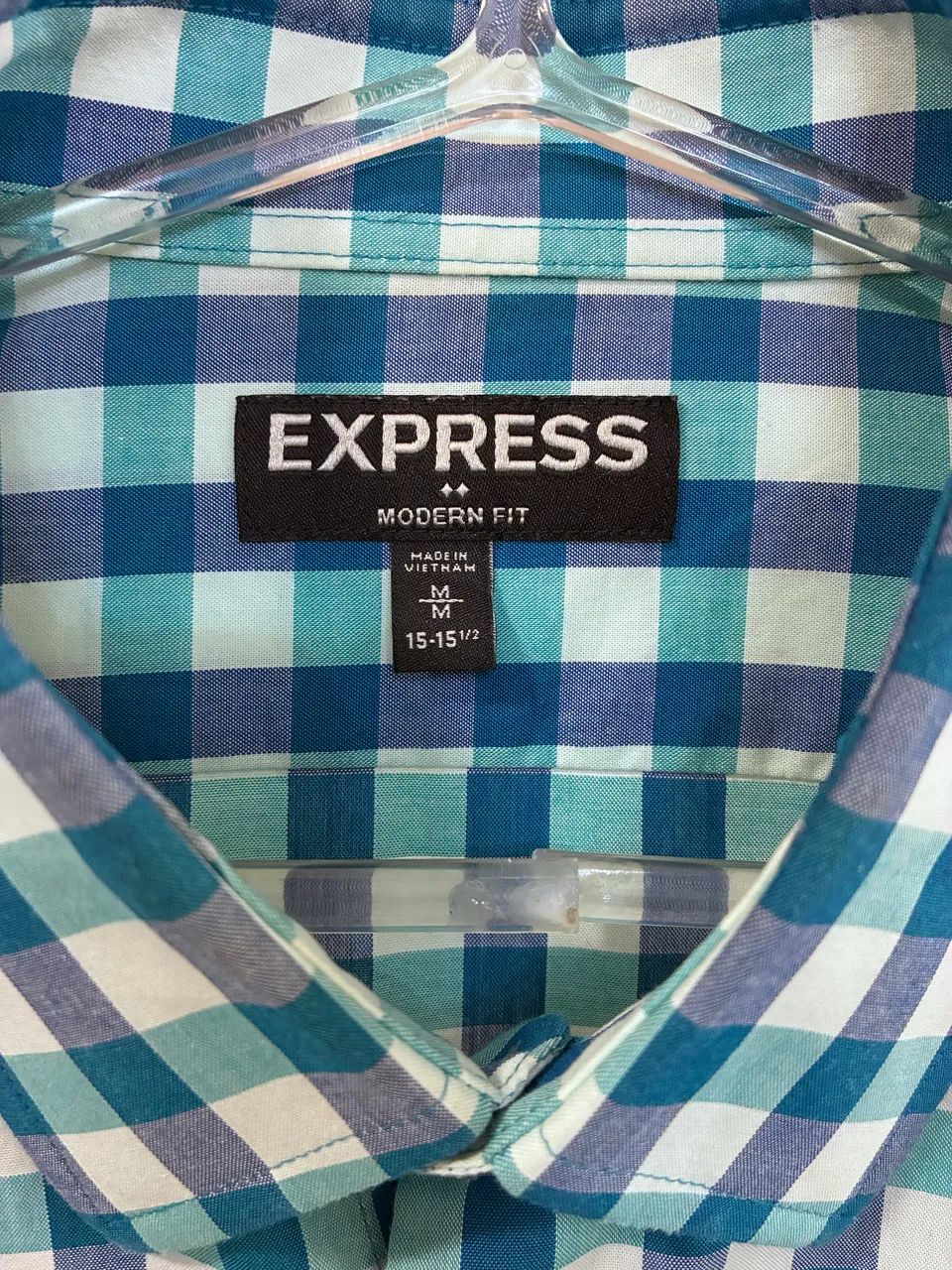 Camisa Masculina Xadrez Azul Express M - Foto 4