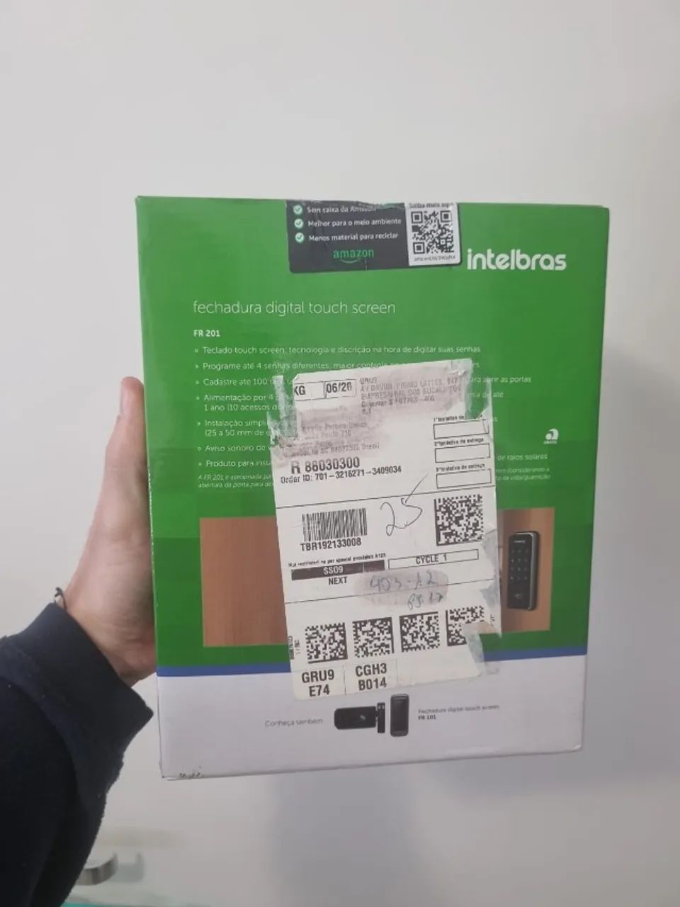 Fechadura Digital Intelbras FR 201 Touch Screen - Nova e Lacrada - Foto 4