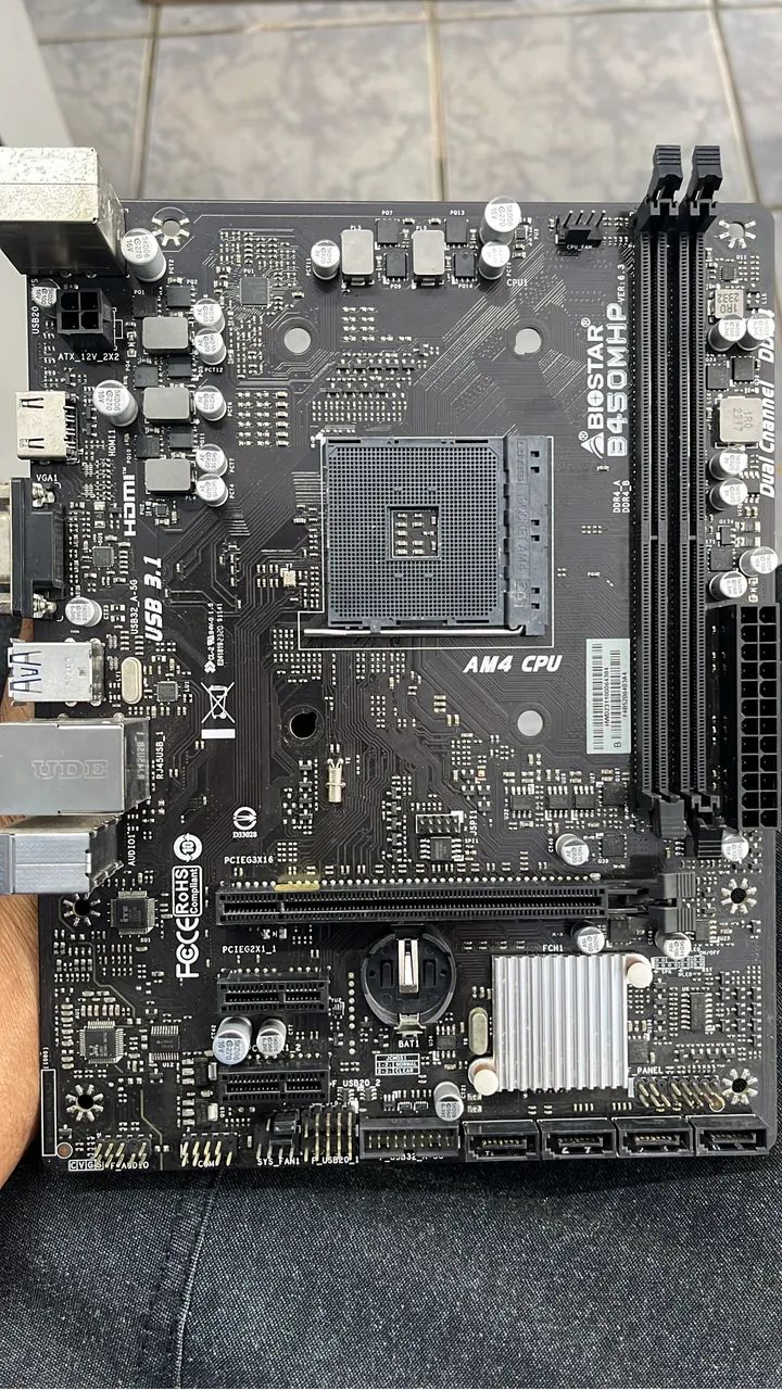 PLACA MÃE B450mhp BIOSTAR - Foto 2