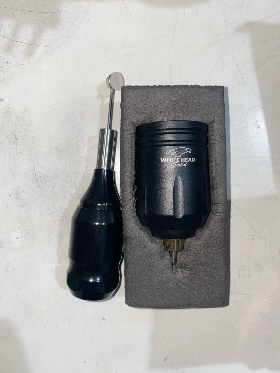 Fonte portátil para maquininha de tatuagem mais adaptador de cartucho com grip ajustável 