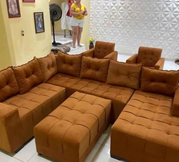 Pra vc que precisa d sofá grande 7 lugares conforto e maciez e aqui - Foto 2